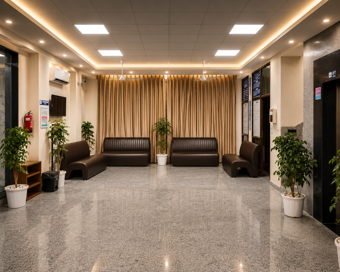 Waiting lounge — Dr. Amit Sharma Dental Hospital, Jaipur